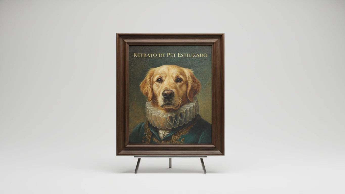Retrato de Pet Estilizado