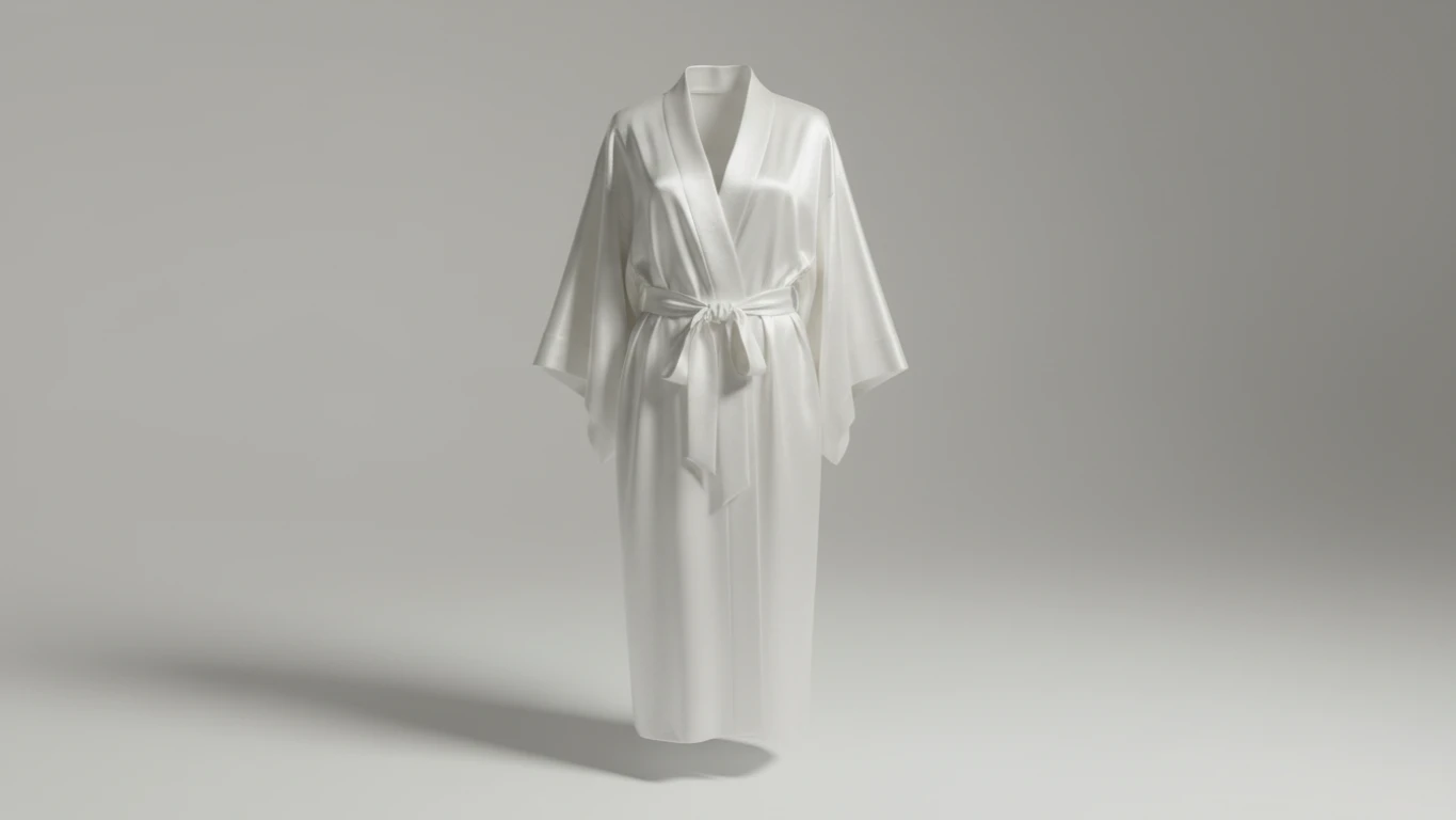 Roupão de Seda Unissex Estilo Kimono