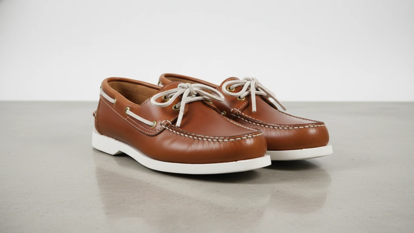 Sapatos Náuticos de Couro Legítimo