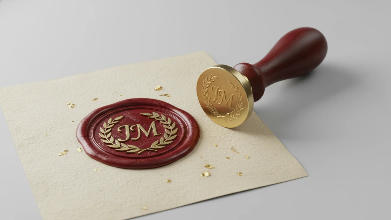 Selo de Cera com Sinete Personalizado