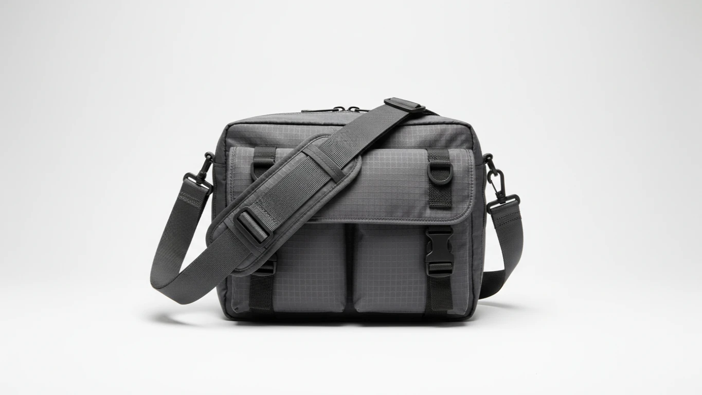 Shoulder Bag com Material Ripstop