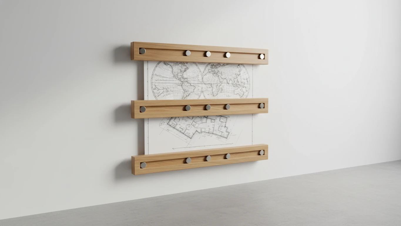 Suporte Magnético para Mapas e Gravuras