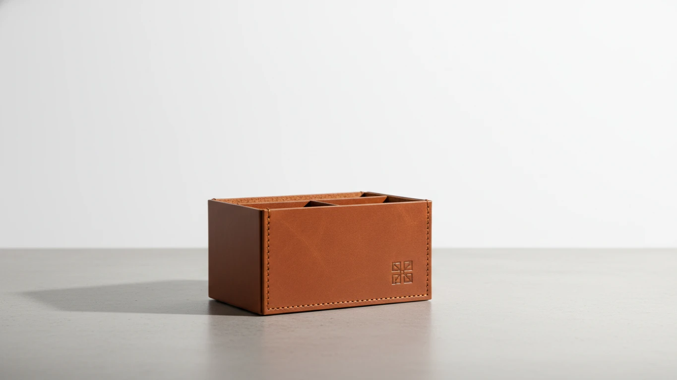 Suporte de Controle Remoto em Couro Ecológico