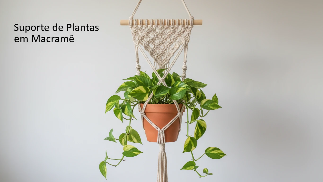 Suporte de Plantas em Macramê