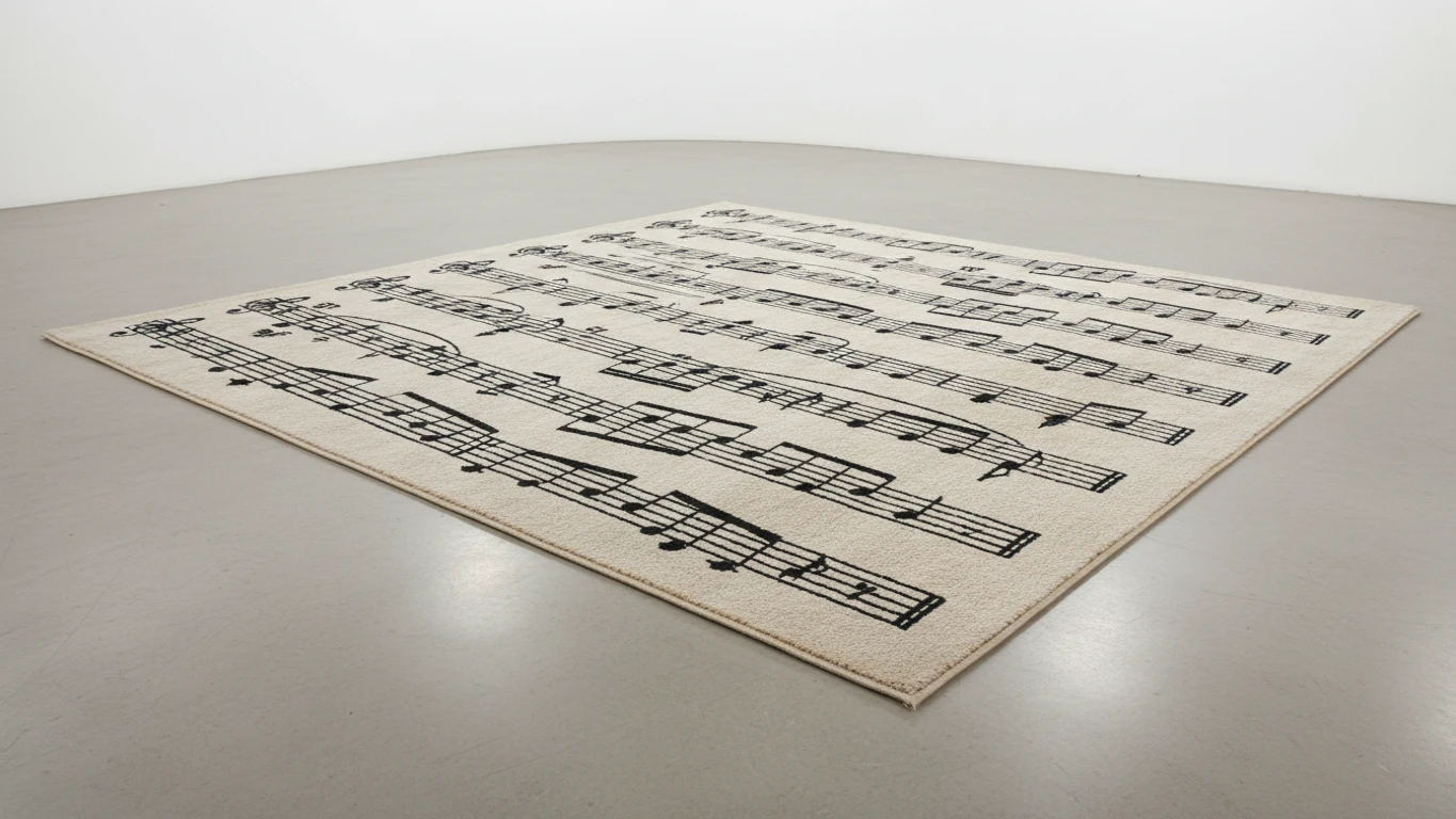Tapete Decorativo com Estampa de Partitura