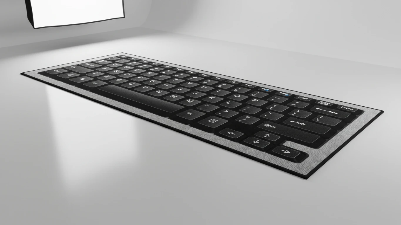 Tapete Passadeira com Estampa de Teclado