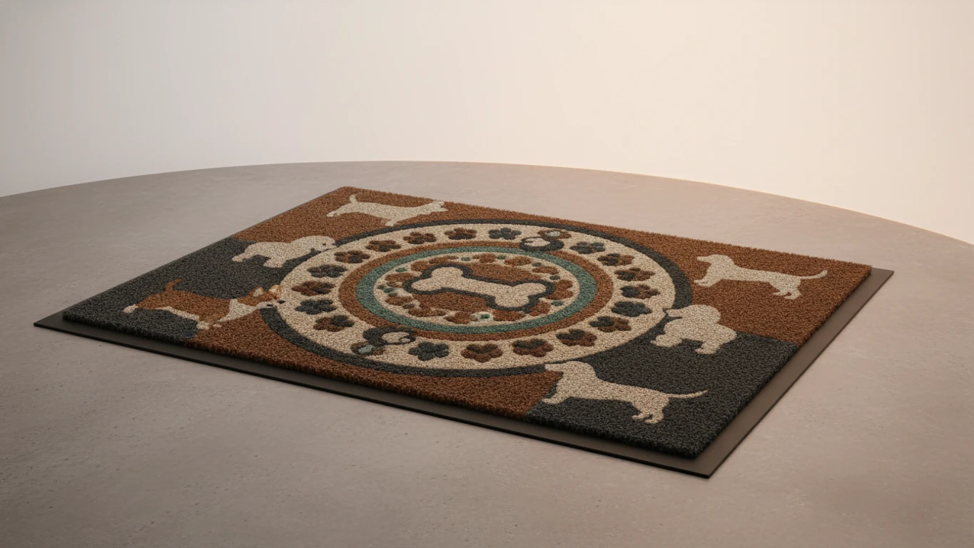 Tapete de Entrada Criativo com Tema Canino