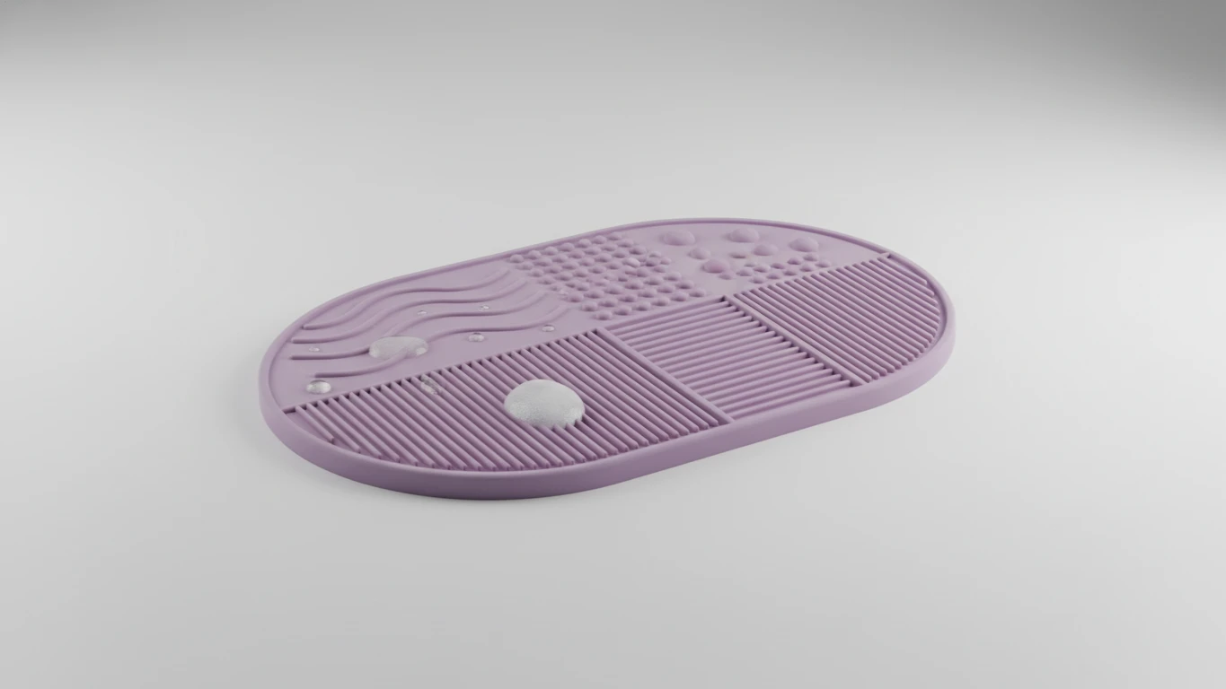 Tapete de Silicone para Limpeza de Pincéis