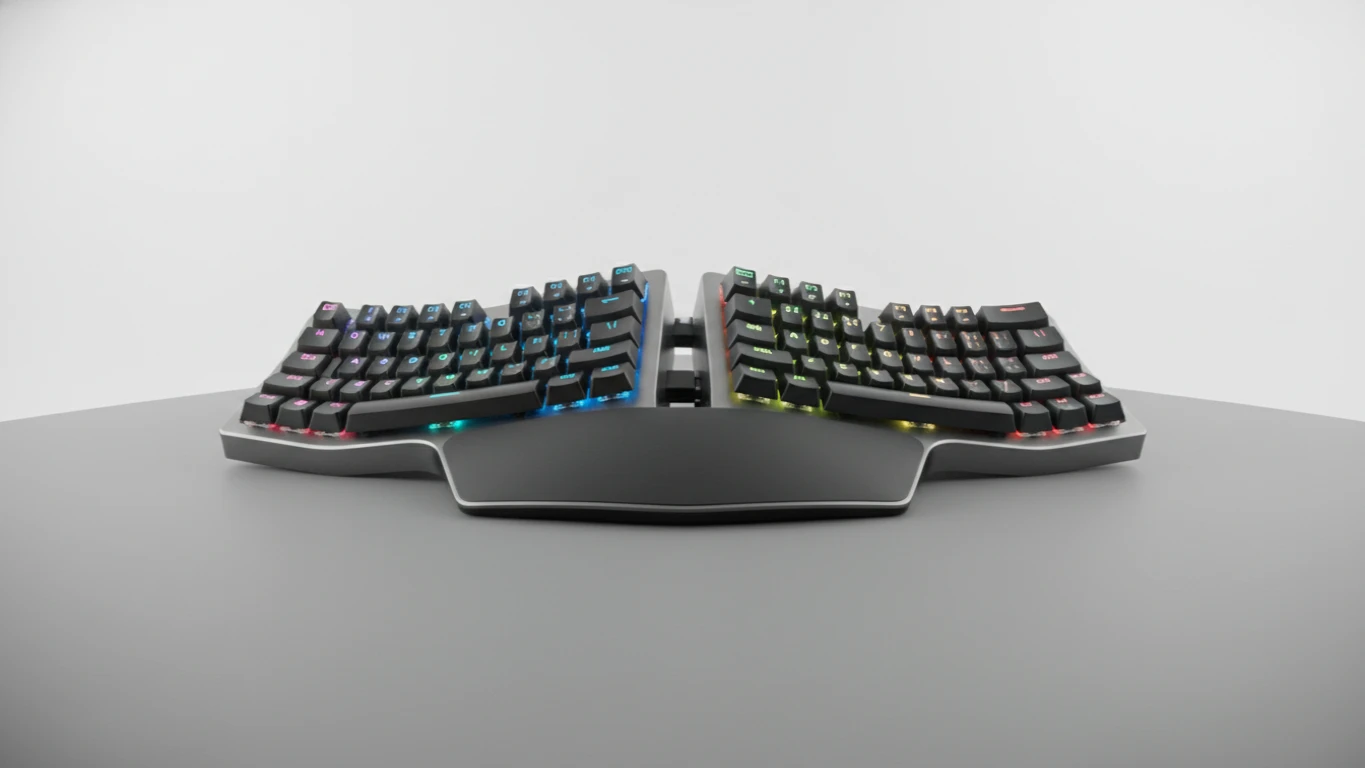 Teclado Mecânico Ergonômico RGB