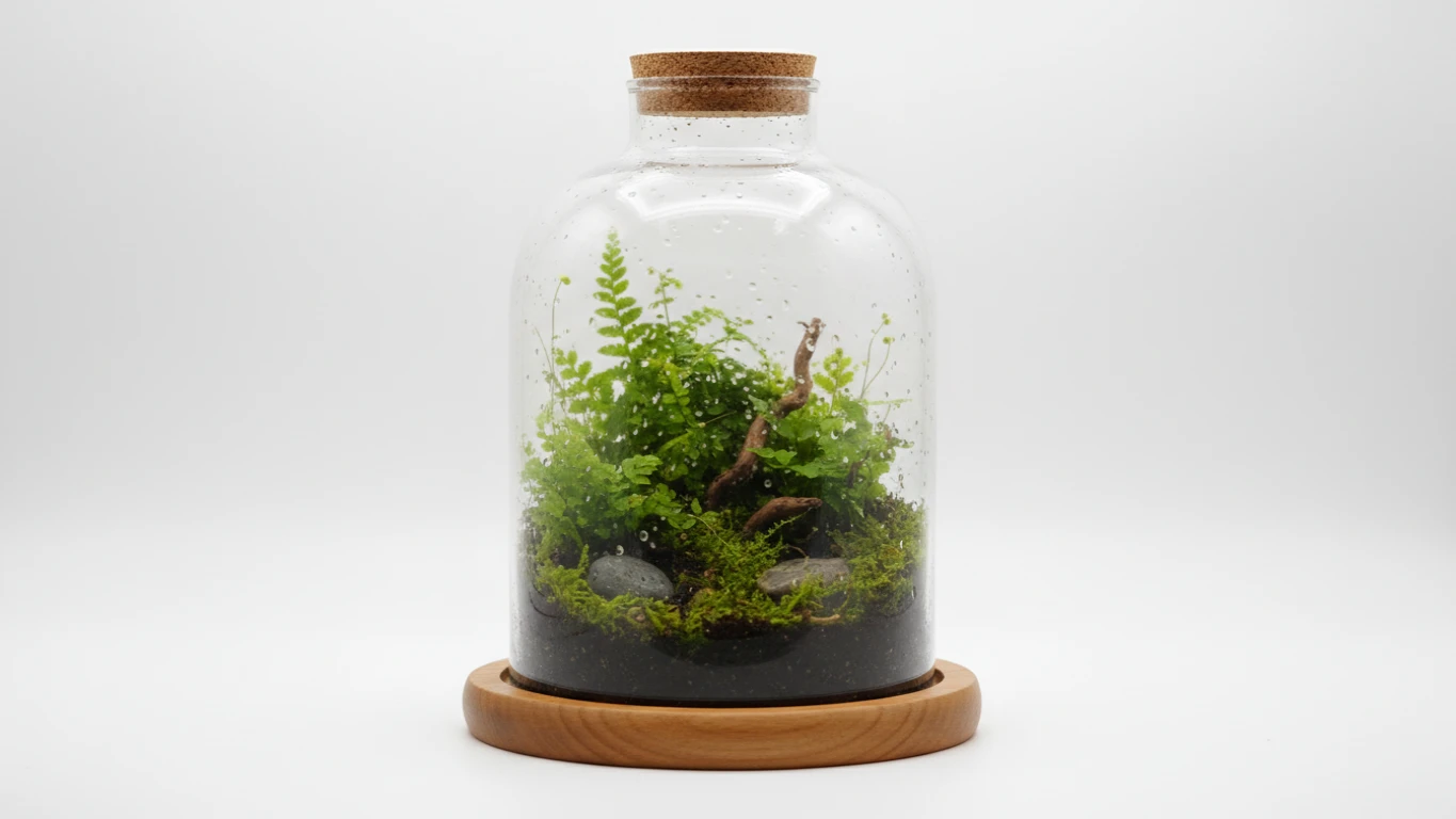 Terrário Fechado com Ecossistema Autossustentável