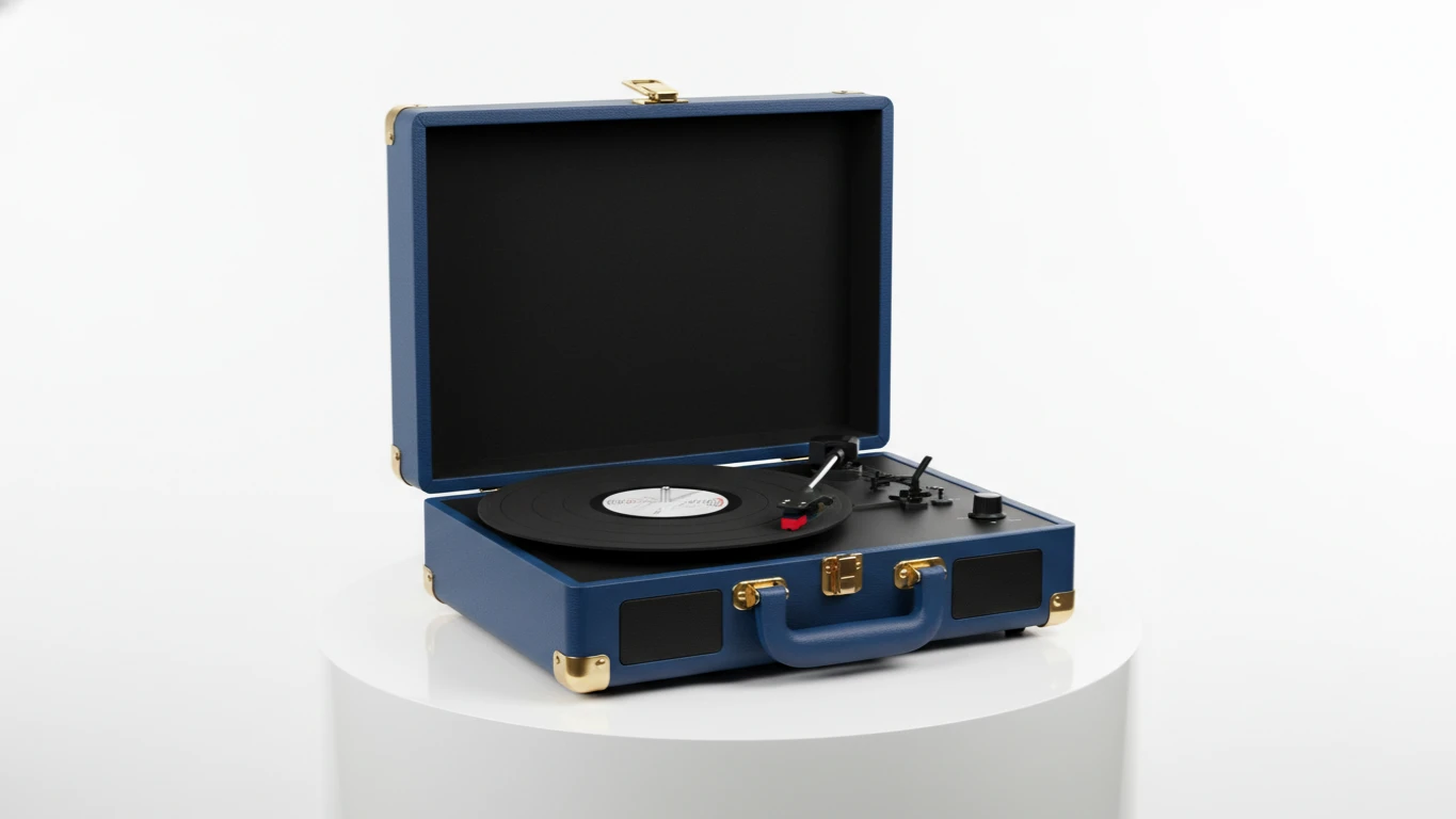 Toca-Discos de Vinil Estilo Maleta