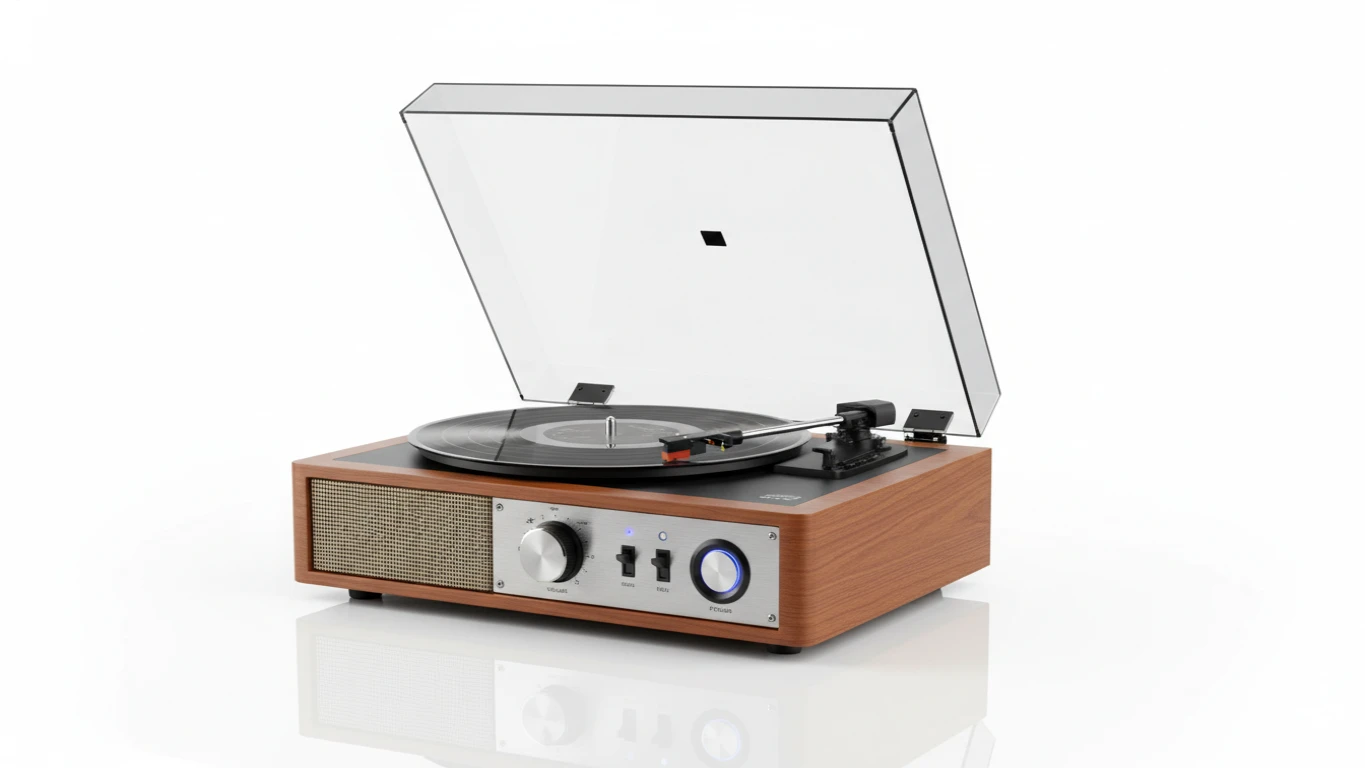 Toca-Discos de Vinil Retrô