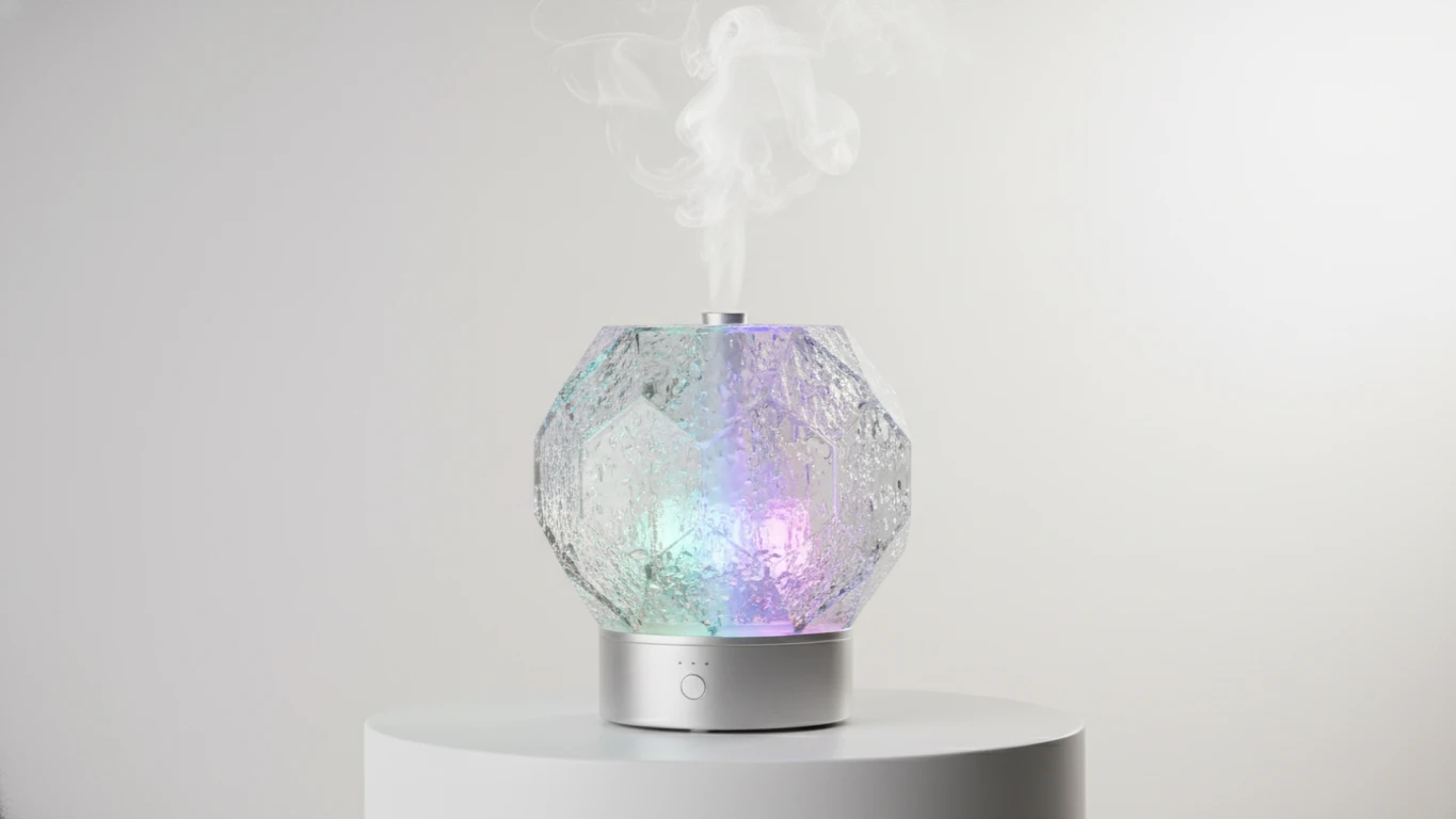 Umidificador de Ambiente com LED Cristal