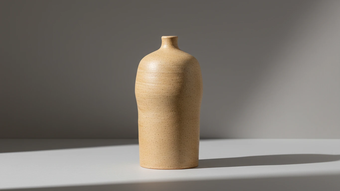 Vaso de Cerâmica Artesanal Estilo Minimalista