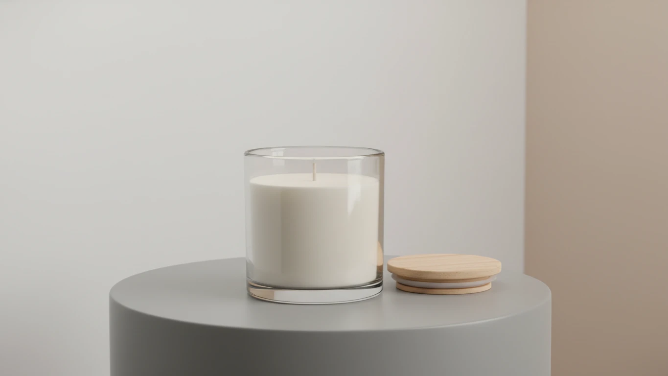Vela Aromática de Cera Vegetal em Vidro