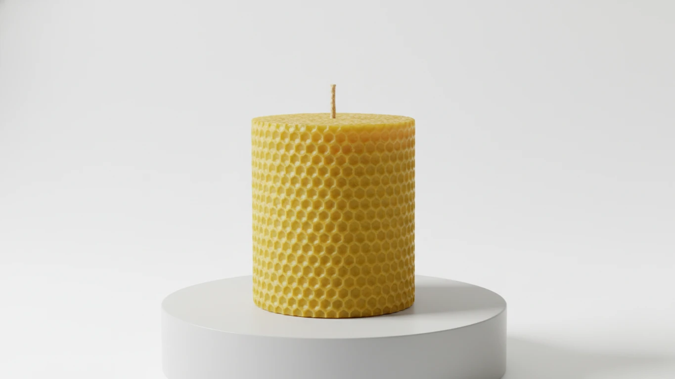 Vela Aromática de Cera de Abelha Natural
