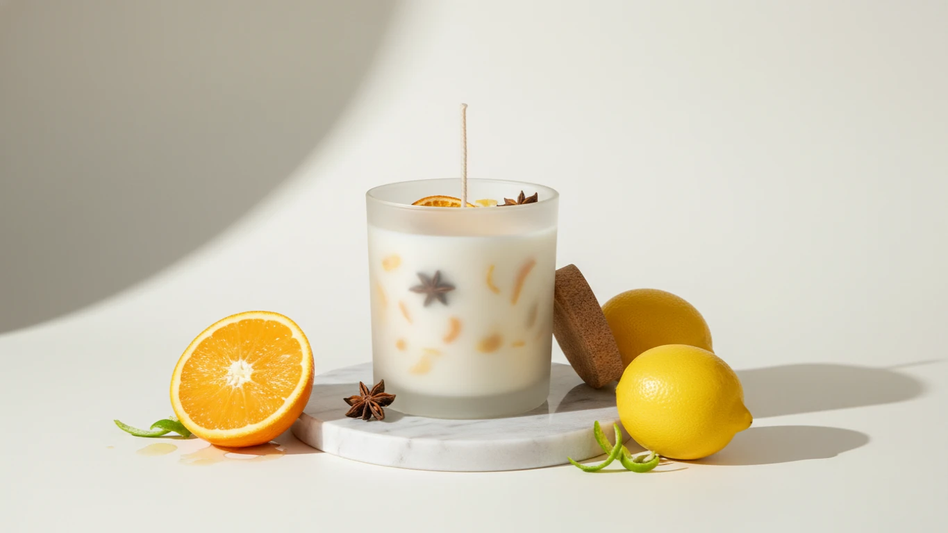 Vela Perfumada Artesanal de Notas Cítricas