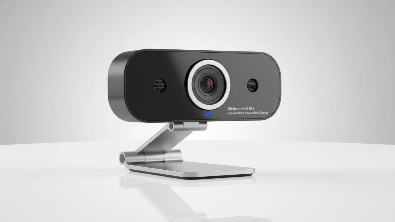 Webcam Full HD com Autofoco e Microfone Stereo