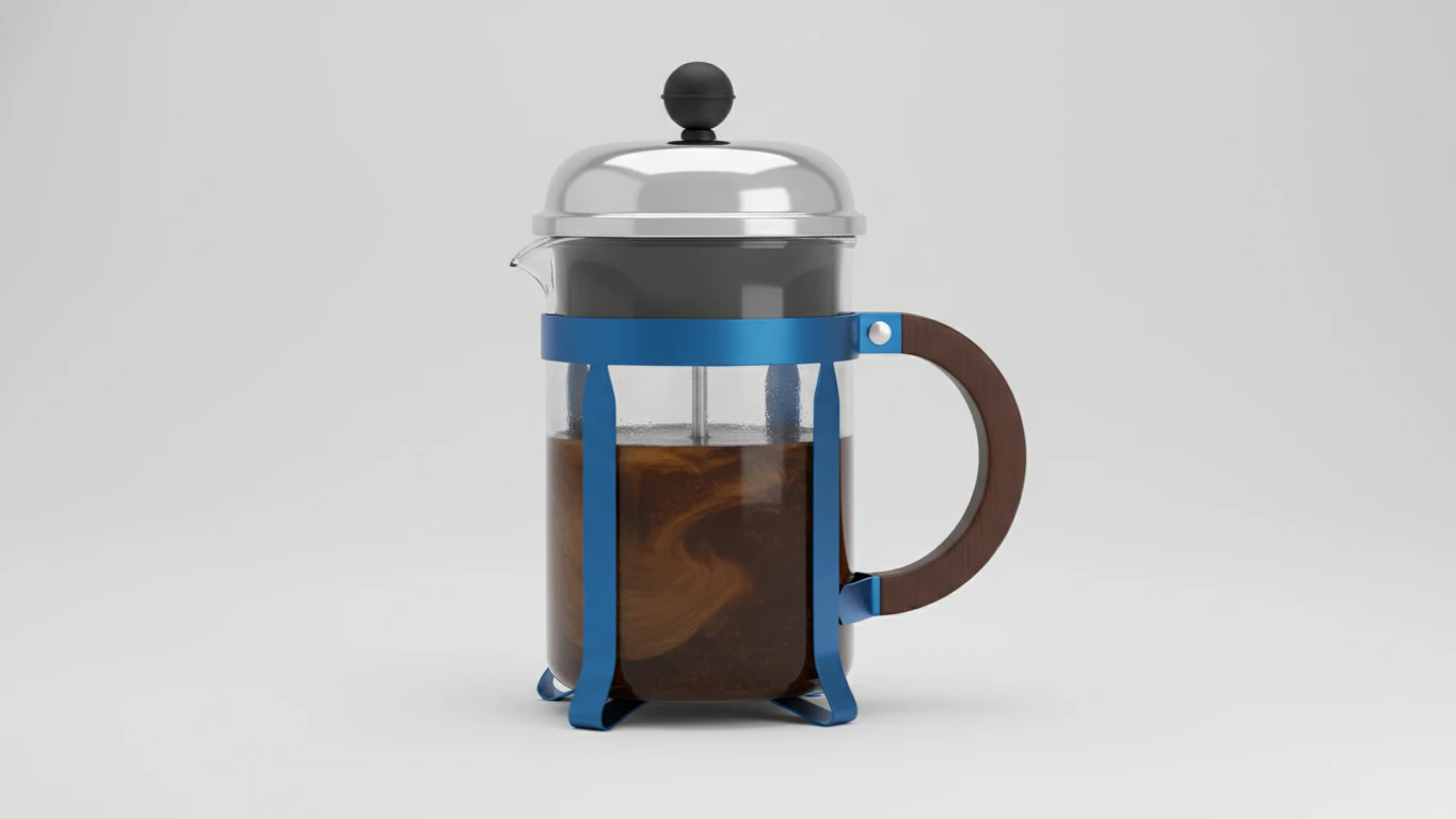 Cafeteira Prensa Francesa Azul