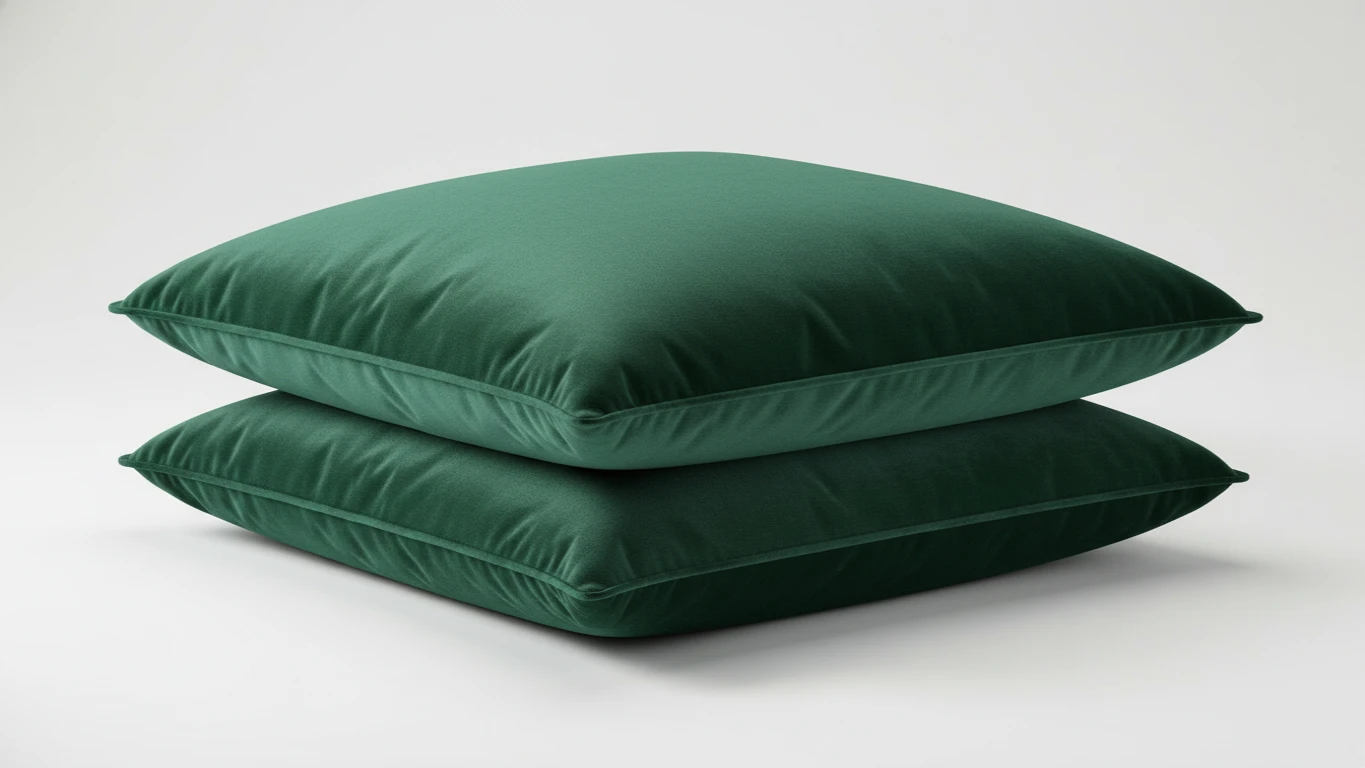 Capa de Almofada em Veludo Verde