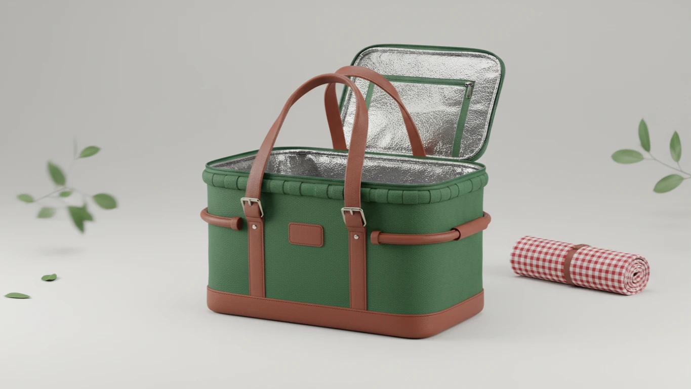 Cesta de Piquenique Térmica Verde