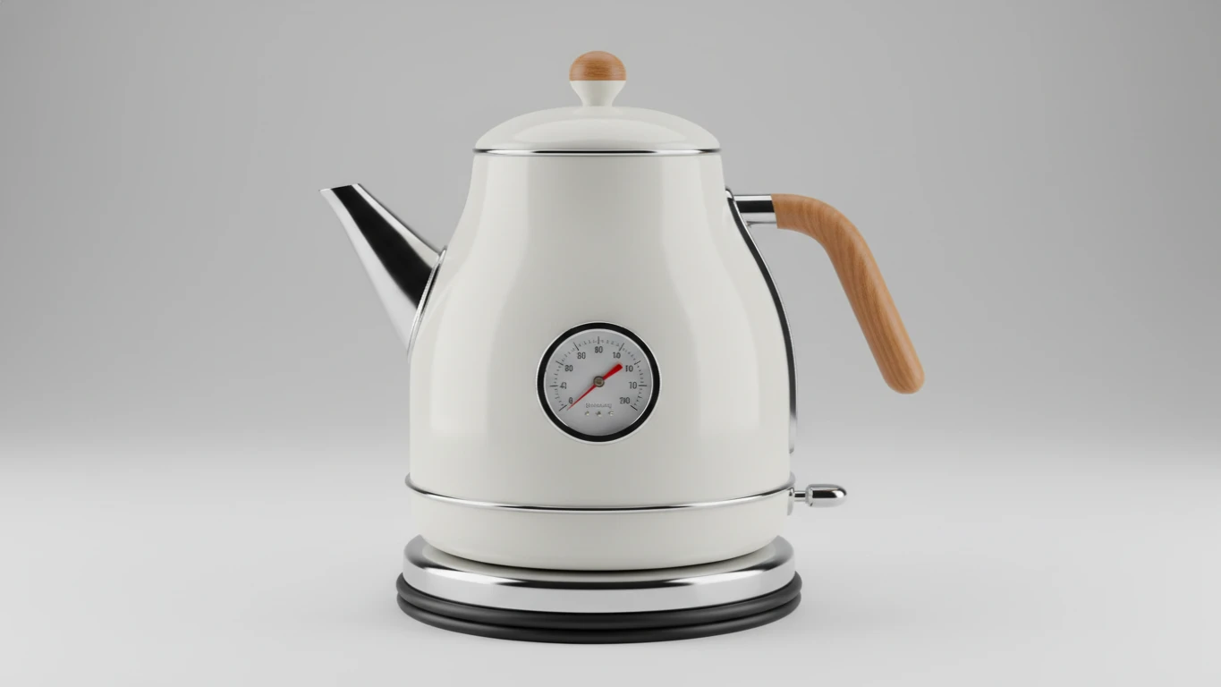 Chaleira Elétrica com Design Retrô Branca