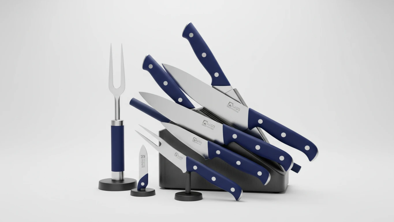 Conjunto de Facas Profissionais Azul