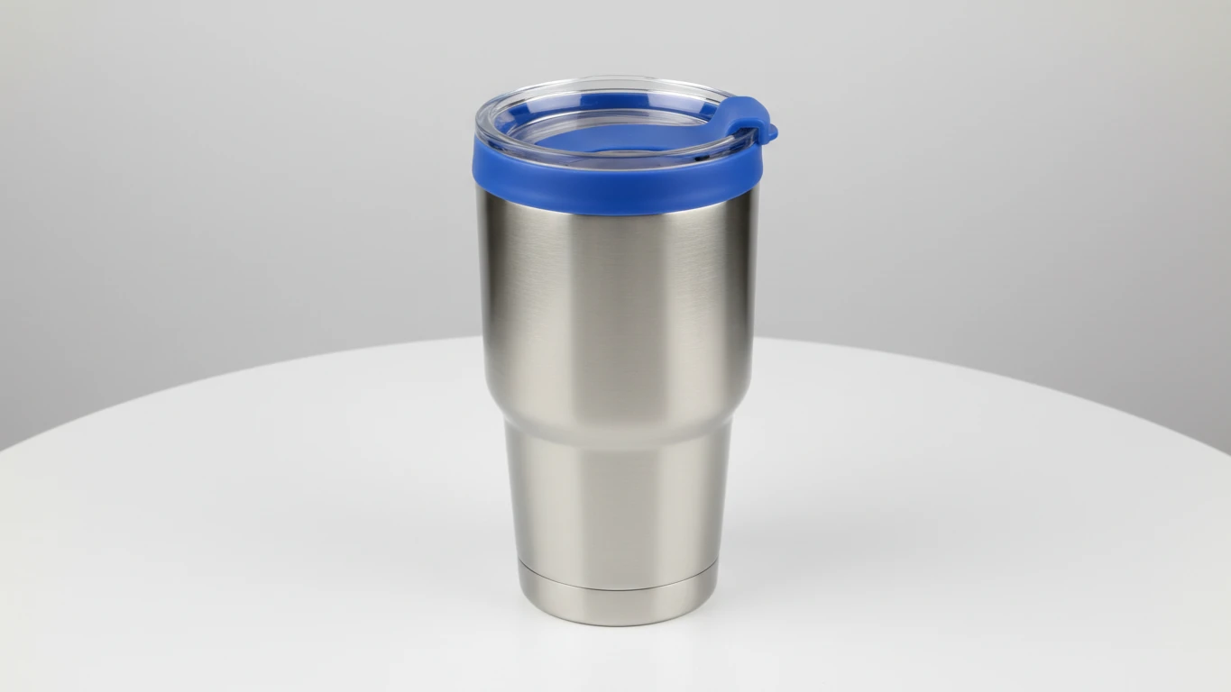 Copo Térmico com Tampa Azul