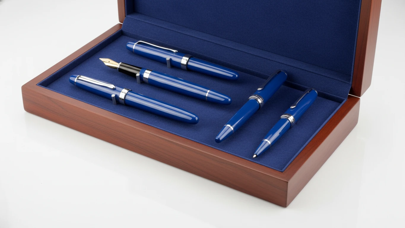 Kit de Canetas de Luxo Azul