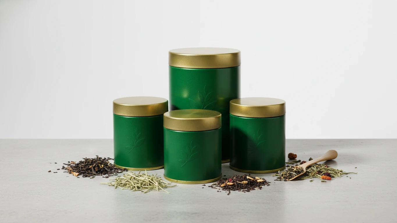 Kit de Chás Gourmet em Lata Verde