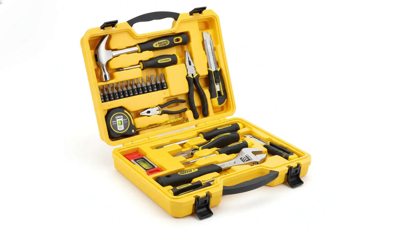 Kit de Ferramentas Domésticas com Maleta Amarela