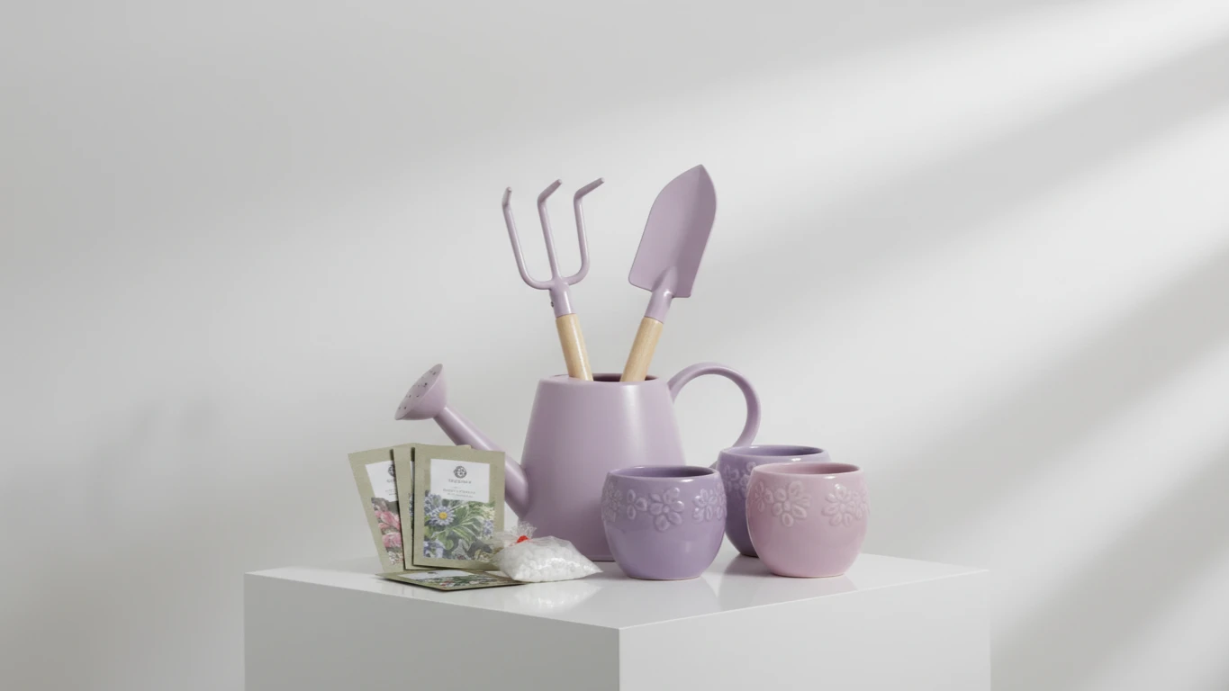 Kit de Jardinagem Decorativo Lilás