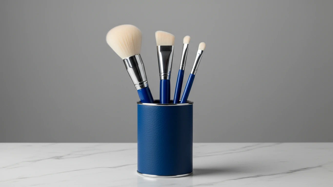 Kit de Pincéis de Maquiagem Azul