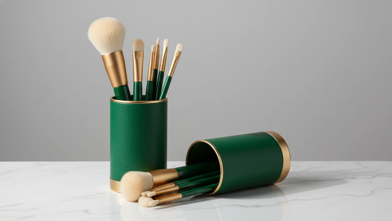 Kit de Pincéis de Maquiagem Verde
