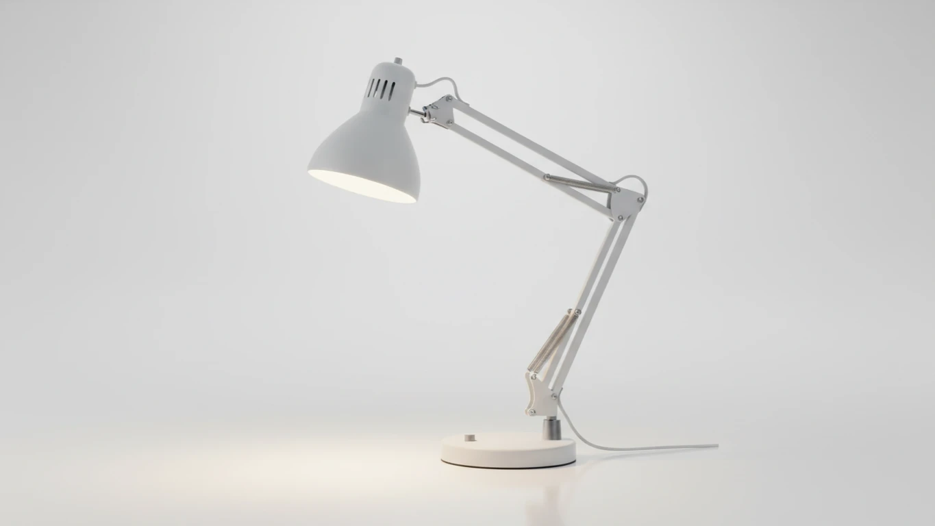 Luminária de Mesa Articulada Branca