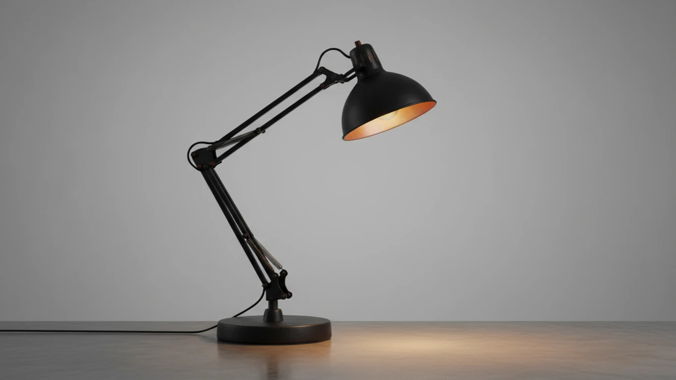 Luminária de Mesa Articulada Estilo Industrial