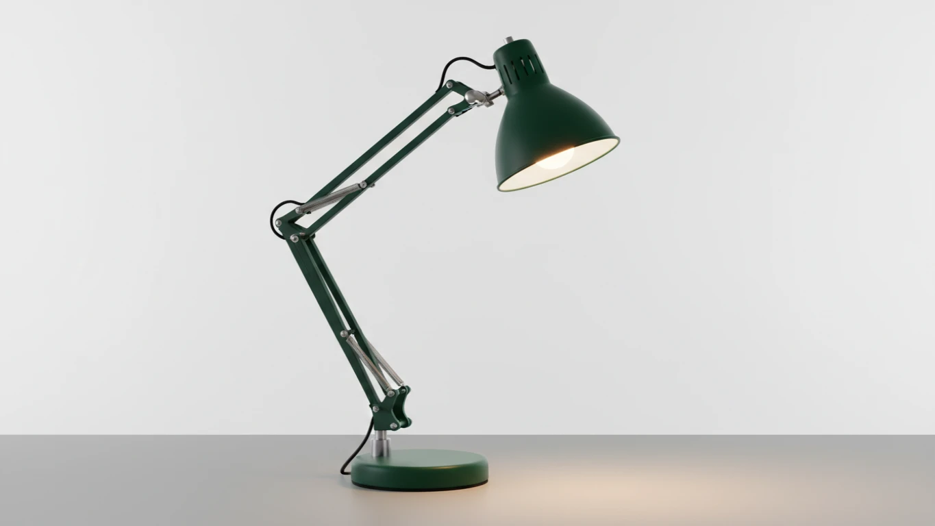 Luminária de Mesa Articulada Verde