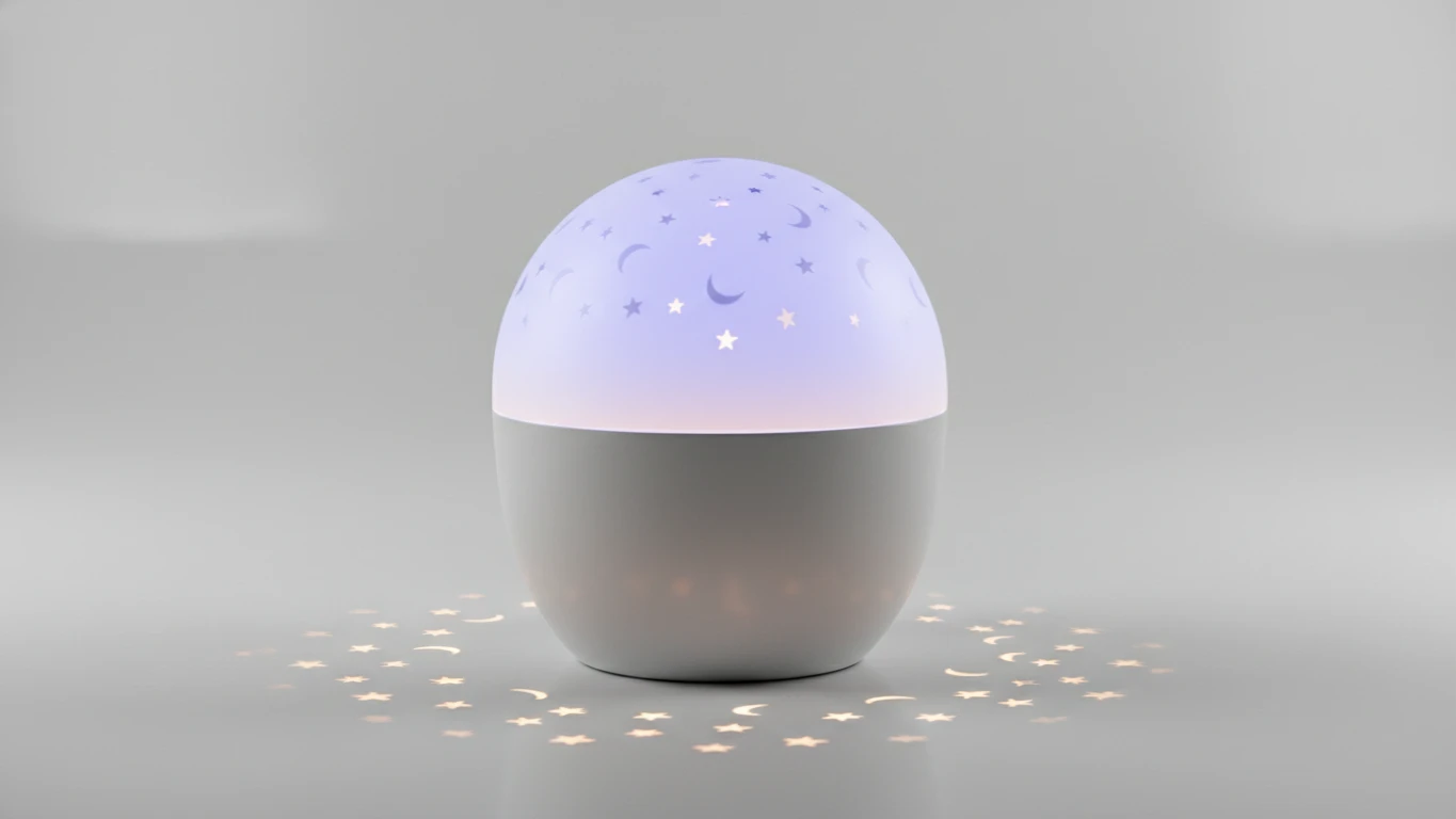 Luminária de Projeção de Estrelas Branca