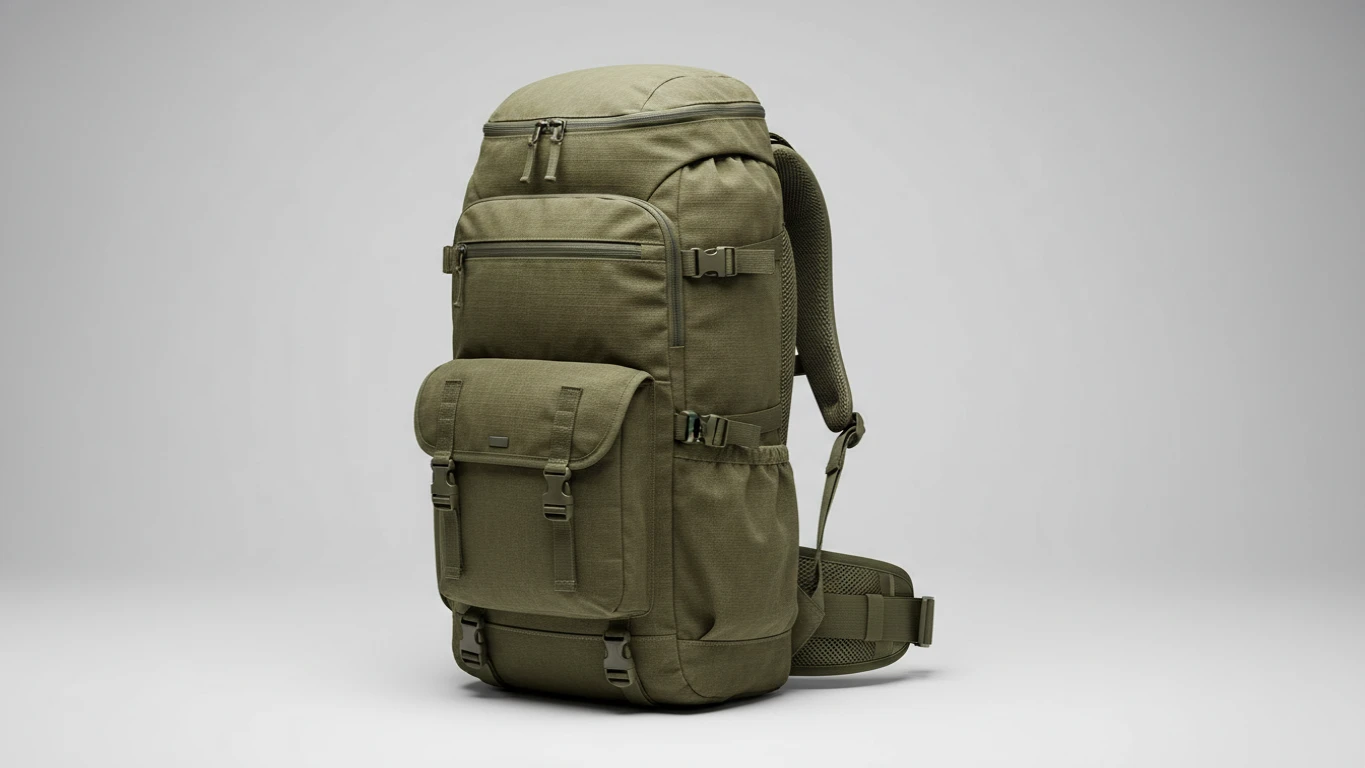 Mochila Ergonômica de Lona Verde