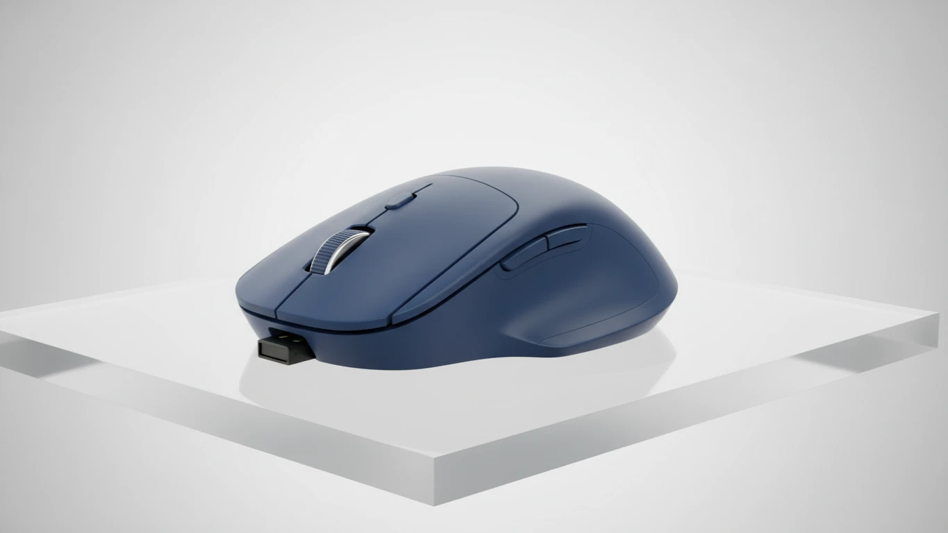Mouse Sem Fio Ergonômico Azul