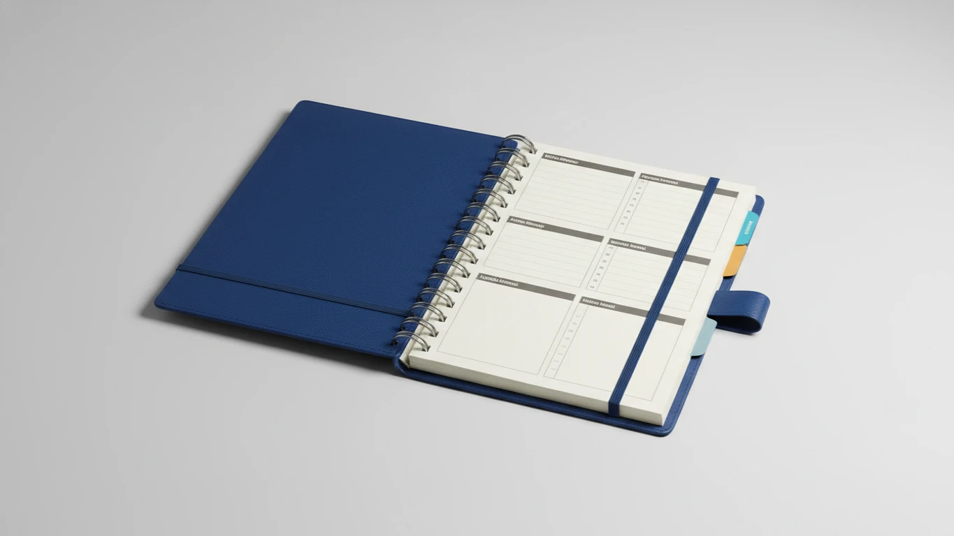 Planner de Organização Pessoal Azul