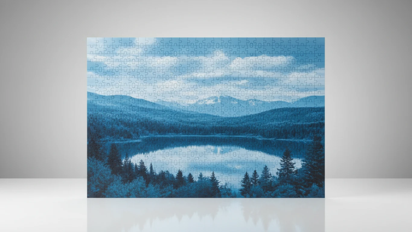 Quebra-Cabeça de Paisagem Azul