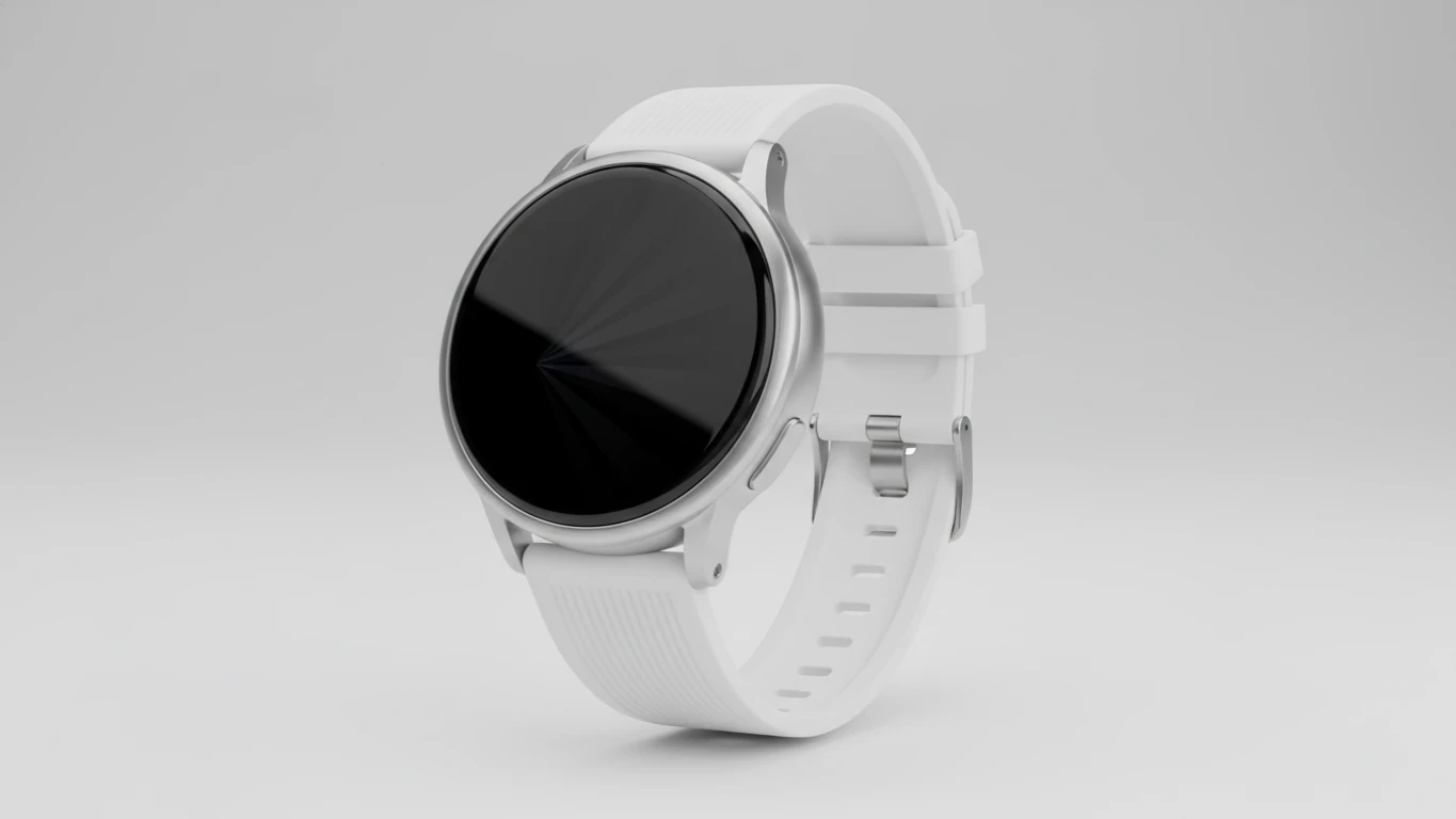 Relógio Inteligente com Pulseira Branca