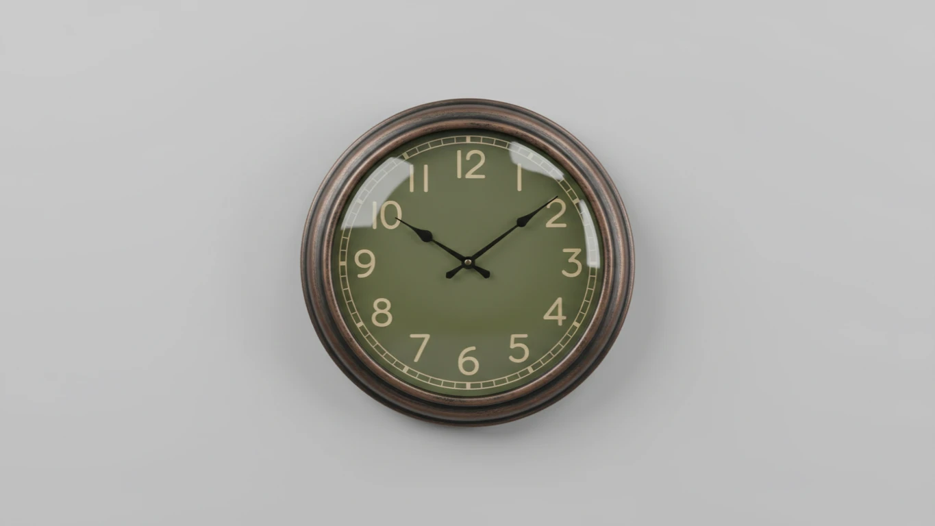 Relógio de Parede Estilo Retrô Verde