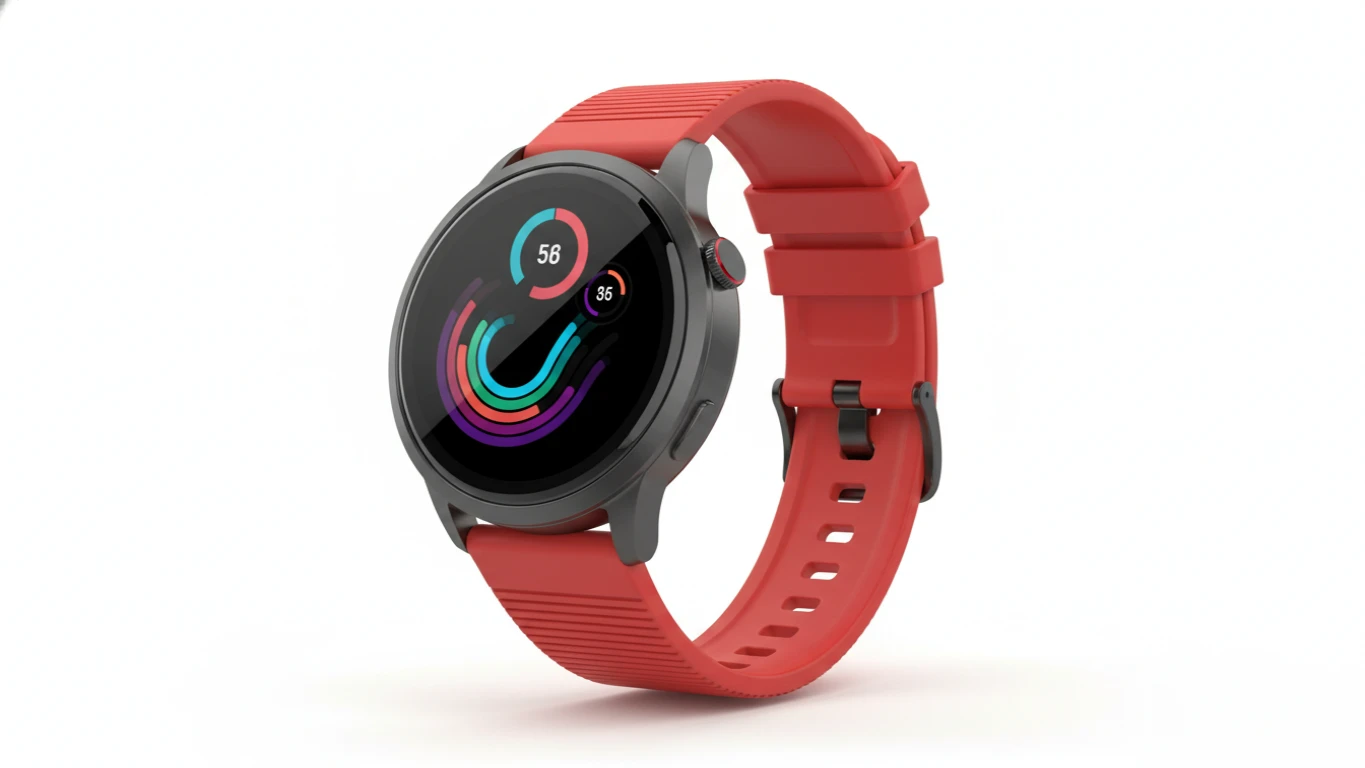 Smartwatch Esportivo com Pulseira Vermelho