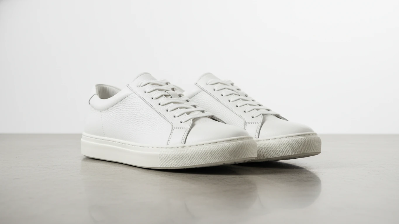 Tênis Casual de Couro Branco