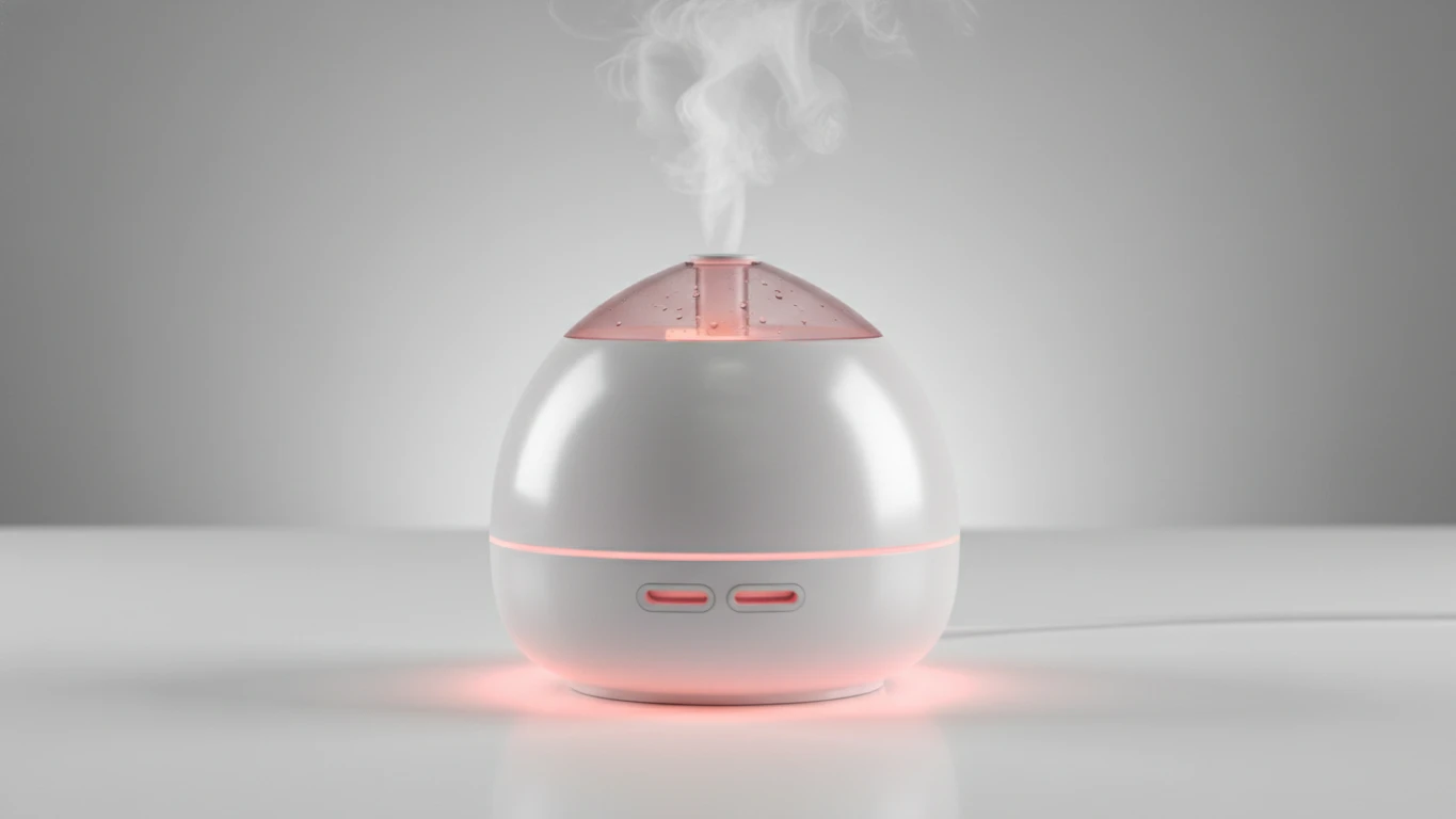 Umidificador de Ar Ultrassônico com LED Rosa