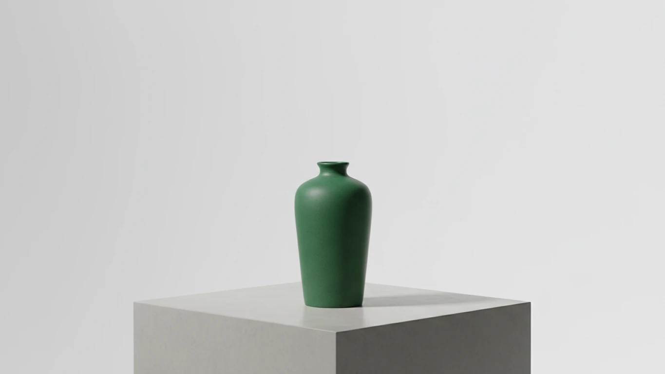 Vaso de Cerâmica Minimalista Verde