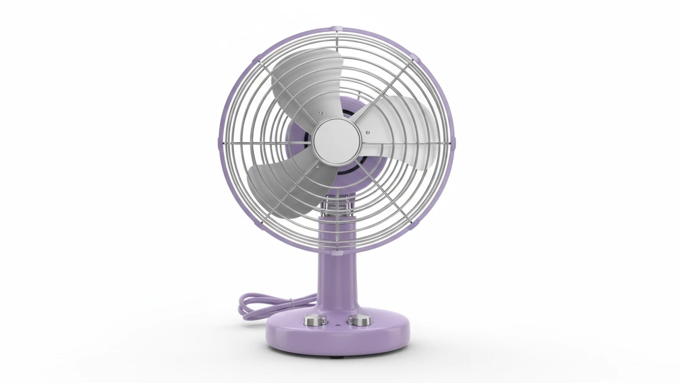 Ventilador de Mesa Retrô Lilás